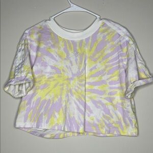 adidas cropped tie dye shirt